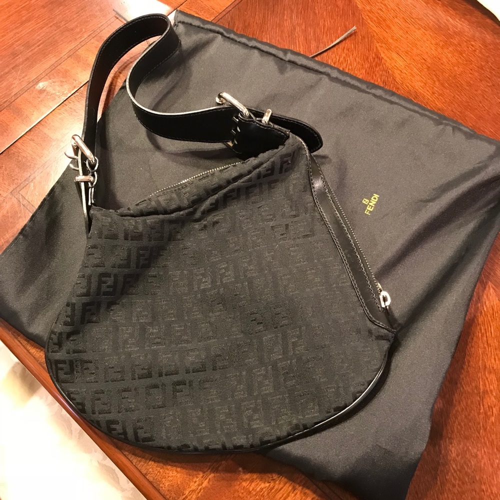 Fendi Zucca Saddle Bag Authentic